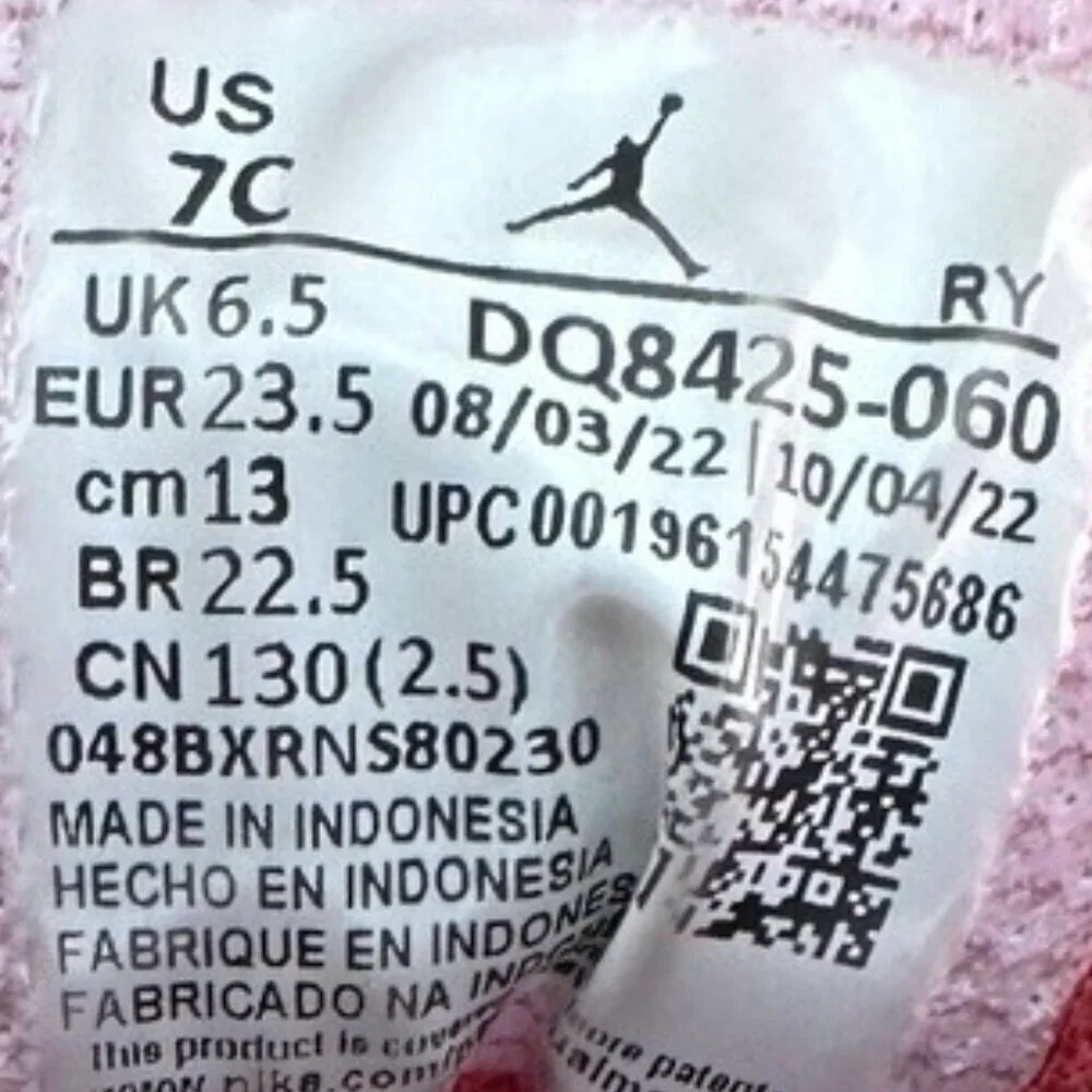 Nike Air Jordan 1 Mid TD 'Alternate Bred' DQ8425-060 Kids Toddler 7C Red Black